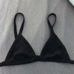 NWOT Pacsun black khloe rib triangle bikini top